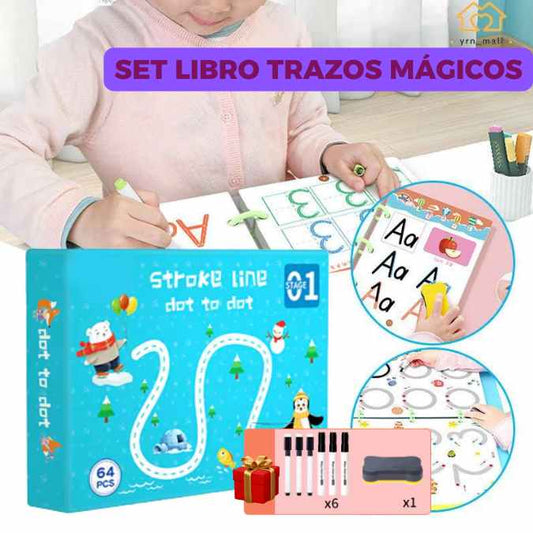 Set Libro Trazos Mágicos + 64 páginas